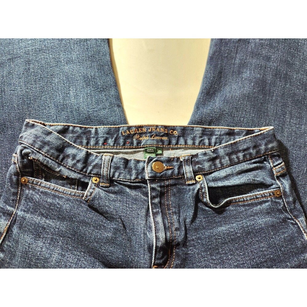 Ralph Lauren Y2K Vintage Women's Blue Bootcut Jeans Size 8 Classic Straight - Picture 7 of 13